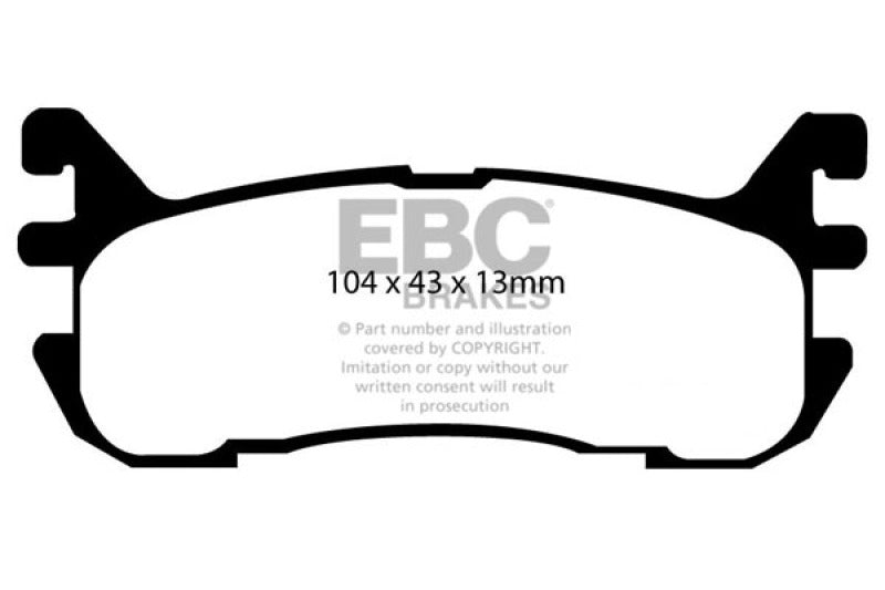 EBC 97-02 Ford Escort 2.0 Greenstuff Rear Brake Pads - 0