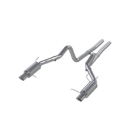 MBRP 11-14 Ford Mustang GT 5.0L Dual Split Rear Street Version T409 3in Cat Back Exhaust System - 0