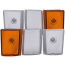ANZO Corner Lights 1988-1993 Chevrolet C1500 Euro Corner Lights 4 Crystal Chrome / 2 Crystal Amber-2