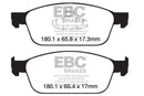 EBC 12+ Ford Focus 2.0 Turbo ST Yellowstuff Front Brake Pads-6