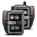 AlphaRex 08-10 Ford F250-550 NOVA-Series LED Projector Headlights Black w/Activ Light/Seq Signal-1