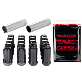 McGard SplineDrive Tuner 5 Lug Install Kit w/Locks & Tool (Cone) M14X1.5 / 22mm Hex - Blk - 0