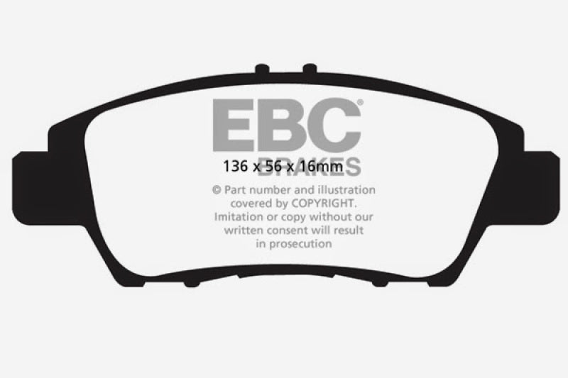 EBC 10-15 Honda CR-Z 1.5LL Hybrid Redstuff Front Brake Pads - 0