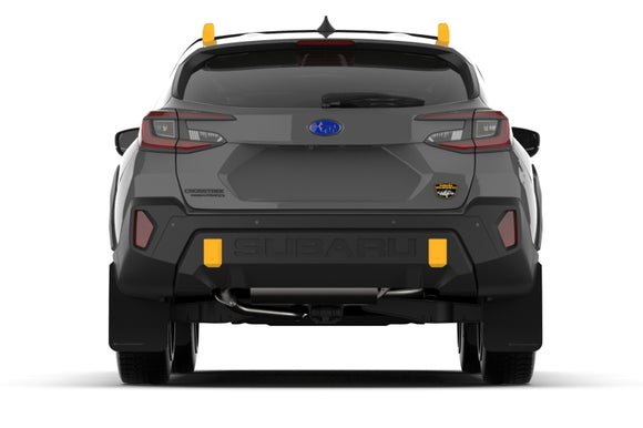 Rally Armor 24-26 Subaru Crosstrek (Wilderness Only) Black UR Mudflap W/Wild-Orange Logo No Drill Re