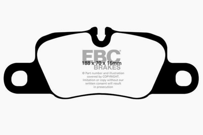 EBC 12-15 Porsche 911 (991) (Cast Iron Rotor only) 3.8 Carrera S Redstuff Rear Brake Pads - 0