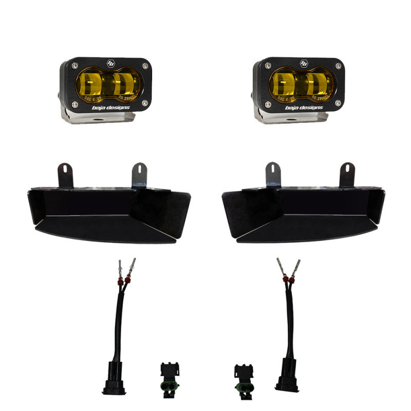 Baja Designs 19-22 Dodge RAM 2500/3500 S2 SAE Fog Pocket Light Kit - Amber - 0