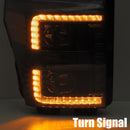 AlphaRex 11-16 Ford F-350 SD LUXX LED Proj Headlights Plank Style Alpha Blk w/Activ Light/Seq Signal-3