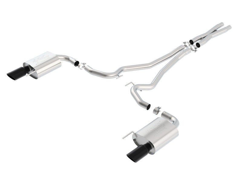 Borla Atak S Cat-Back 15-17 Ford Mustang GT 5.0L V8 MT/AT 2.5in pipe 4in tip (Black Chrome) - 0