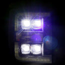 AlphaRex 11-16 Ford F-350 SD NOVA LED Proj Headlights Plank Style Alpha Blk w/Activ Light/Seq Signal-5
