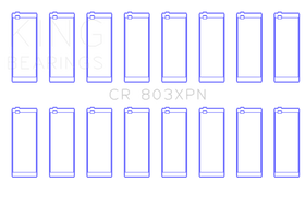 King Engine Bearings 55-67 Ford 265/283/302/327 V8 Performance Rod Bearing Set - Size STD - 0