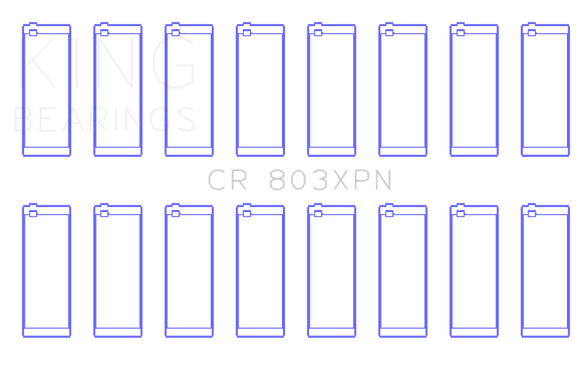 King Engine Bearings 55-67 Ford 265/283/302/327 V8 Performance Rod Bearing Set - Size STD