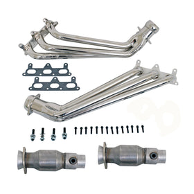 BBK 10-11 Camaro V6 Long Tube Exhaust Headers With Converters - 1-5/8 Chrome - 0