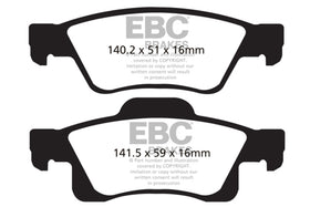EBC 11+ Dodge Durango 3.6 Ultimax2 Rear Brake Pads - 0