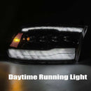 AlphaRex 09-18 Dodge Ram 1500HD NOVA LED Projector Headlights Plank Style Design Gloss Black w/DRL-5