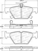 StopTech 16-21 WRX Street Brake Pads - Rear-1
