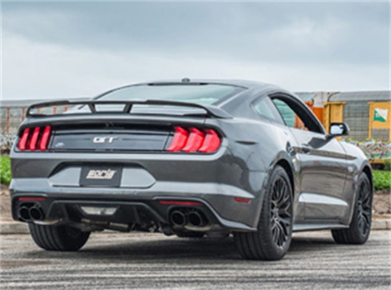 Borla 2018 Ford Mustang GT (A/T / M/T) 3in S-Type Catback Exhaust w/o Valves w/ Black Chrome Tips - 0