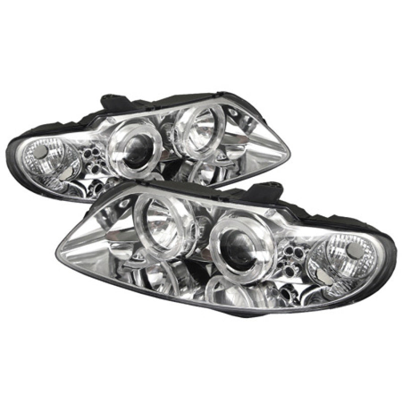 Spyder Pontiac GTO 04-06 Projector Headlights LED Halo LED Chrome High H1 Low H1 PRO-YD-PGTO04-HL-C - 0