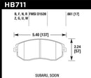 Hawk 13 Subaru BRZ / 13 Scion FR-S Perf. Ceramic Front Street Brake Pads-2