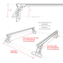 Go Rhino 15-22 Ford F-150 / 07-21 Toy. Tundra XRS Cross Bars Kit - Tex Blk (Attch Tonneau Cvr T-Trk)-12