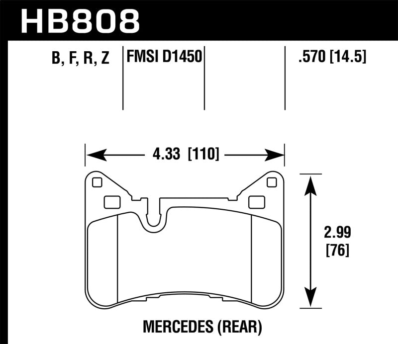 Hawk 10-15 Mercedes-Benz E63 AMG / 14-16 Mercedes-Benz E63 AMG S Ceramic Street Rear Brake Pads - 0