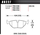 Hawk 95-99 BMW M3 E36 Performance Ceramic Street Rear Brake Pads-2