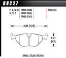 Hawk 92-95 BMW 325iS HT-10 Race Rear Brake Pads-3