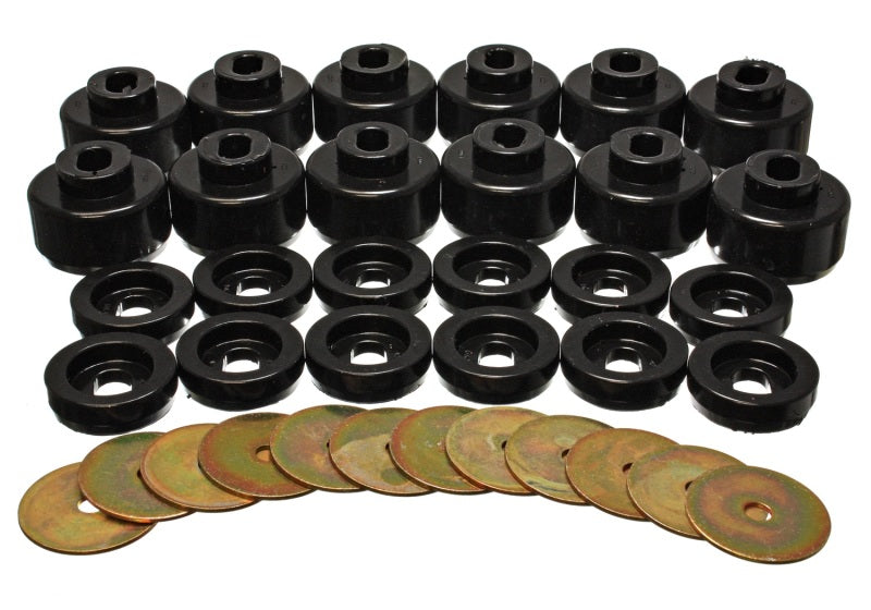 Energy Suspension Body Mount Set - Black - 0