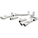 MagnaFlow Axle-Back, SS, 2.5in, Quad Split Rear 3.5in Tip 2015 Dodge Challenger 3.6L V6-2