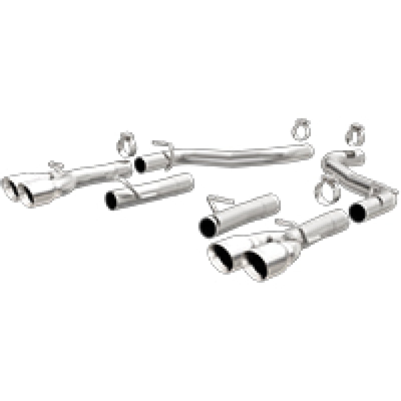 MagnaFlow Axle-Back, SS, 2.5in, Quad Split Rear 3.5in Tip 2015 Dodge Challenger 3.6L V6 - 0