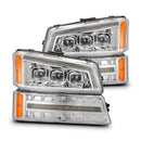 AlphaRex 03-06 Chevy Silverado 1500/2500HD/3500HD/Avalanche Chrome NOVA LED Proj Headlights-1