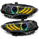 Oracle Lighting 18-23 Ford Mustang Dynamic ColorSHIFT LED Headlights - Black Series-31