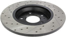 StopTech Power Slot 09-10 Audi A4/A4 Quattro / 08-10 A5 / 10 S4 Rear Left Drilled & Slotted Rotor-5