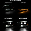 ANZO 2009-2018 Dodge Ram 1500 Led Projector Plank Style Switchback H.L Halo Black Amber (OE Style)-10
