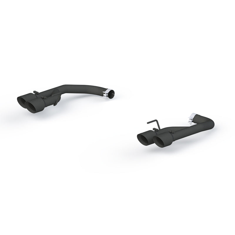 MBRP 18-20 Ford Mustang GT 2.5in Black Coated Non Active Dual Axle Back Exhaust - 4in Dual Wall Tips - 0