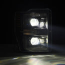AlphaRex 08-10 Ford F250-550 LUXX-Series LED Projector Headlights Black w/Activ Light/Seq Signal-5