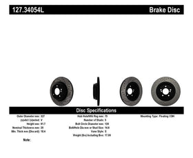 StopTech 00-03 BMW M5 (E39) Slotted & Drilled Left Rear Rotor - 0