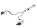 Borla 2018 Ford Mustang GT (A/T / M/T) 3in ATAK Catback Exhaust w/o Valves w/ Black Chrome Tips-1