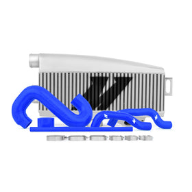 Mishimoto Subaru 02-07 WRX/04-07 STi Top-Mount Intercooler Kit - Powder Coated Silver & Blue Hoses - 0