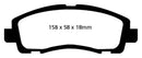 EBC 09-14 Acura TL 3.5 Greenstuff Front Brake Pads-9