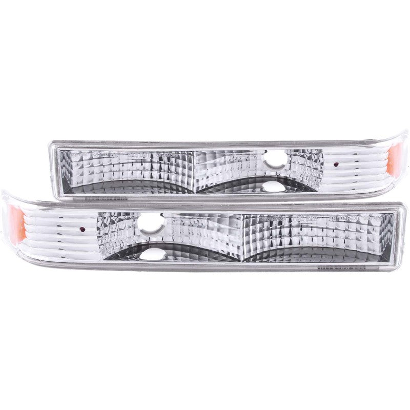 ANZO 1998-2005 Chevrolet S-10 Euro Parking Lights Chrome - 0