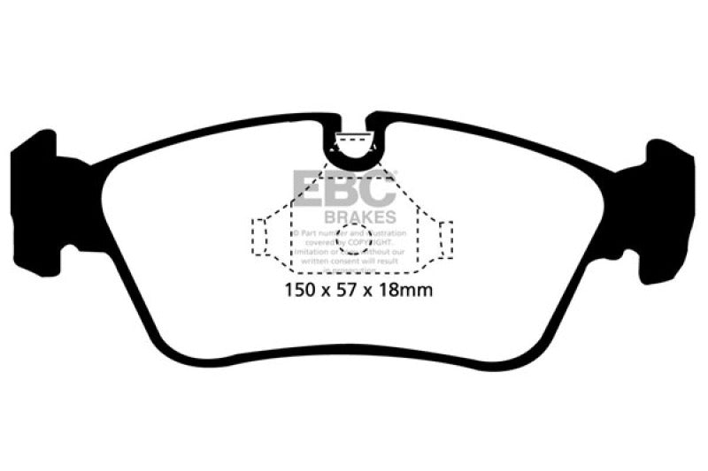 EBC 99-02 BMW Z3 2.5 Redstuff Front Brake Pads