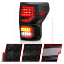 ANZO 2007-2013 Toyota Tundra LED Taillights Plank Style Black w/Smoke Lens-3