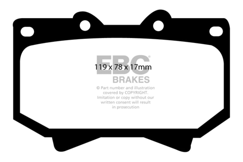 EBC 98-07 Lexus LX470 4.7 Yellowstuff Front Brake Pads - 0