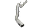 aFe ATLAS 5in DPF-Back Alum Steel Exhaust System w/Polished Tip 2017 Ford Diesel Trucks V8-6.7L (td)-1
