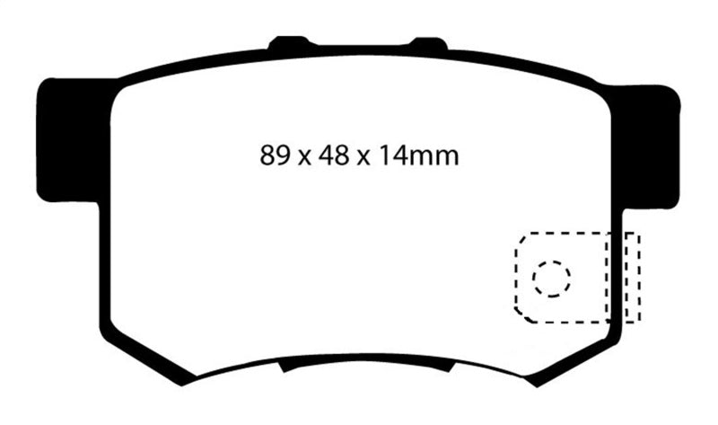 EBC 97 Acura CL 2.2 Redstuff Rear Brake Pads - 0