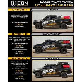 ICON 05-15 Toyota Tacoma 0-3.5in/16-17 Toyota Tacoma 0-2.75in Stage 9 Suspension System w/Billet Uca - 0