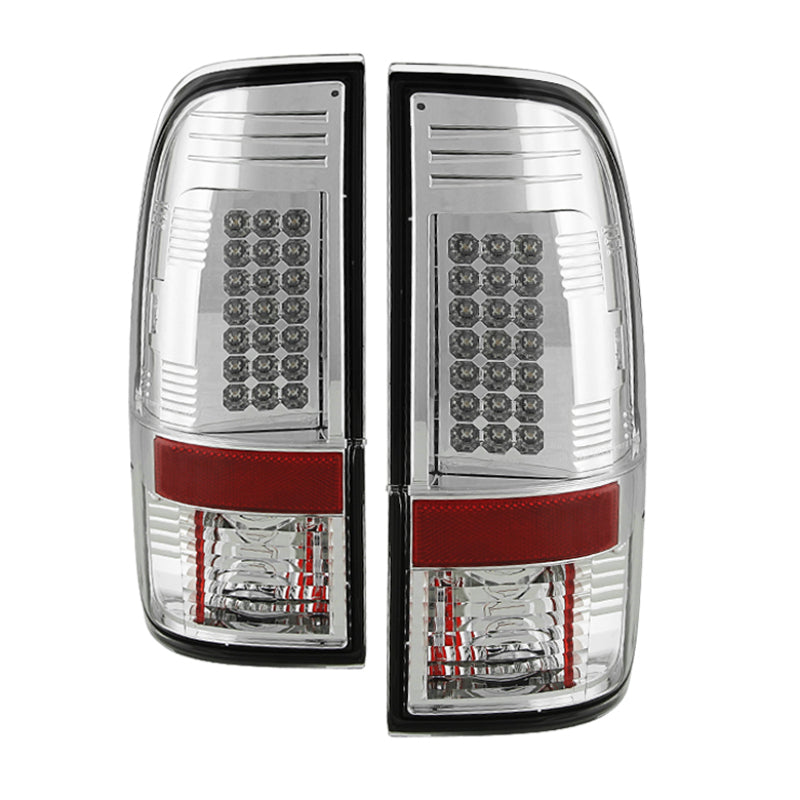 Spyder Ford Super Duty 08-15 LED Tail Lights Chrome ALT-YD-FS07-LED-C - 0