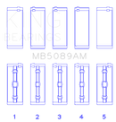 King Engine Bearings Toyota 1RZ Crankshaft Main Bearing Set - Size STD-2