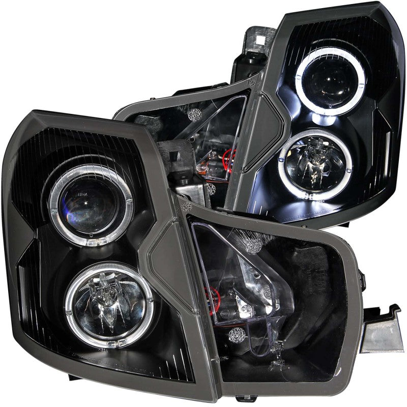 ANZO 2003-2007 Cadillac Cts Projector Headlights w/ Halo Black - 0