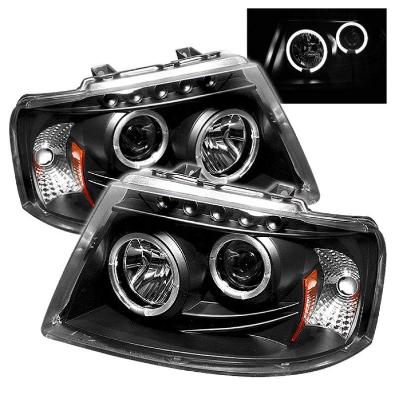 Spyder Ford Expedition 03-06 Projector Headlights LED Halo LED Blk (Not Included) PRO-YD-FE03-HL-BK - 0